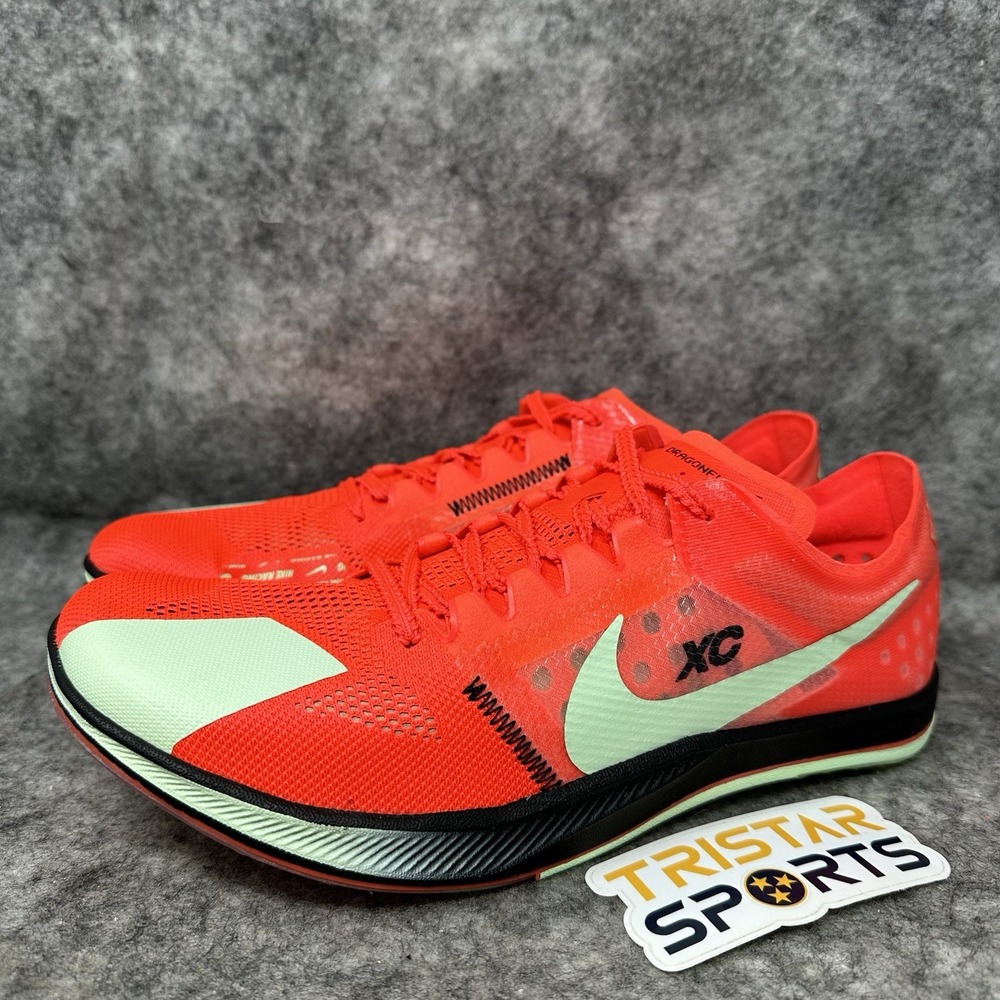 Nike ZoomX Dragonfly XC Shoes Mens Sz 8.5 Bright Crimson Green Spikes DX7992-600